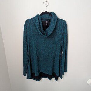 Teal Cowl Neck Sweater Beautiful Color Ecu